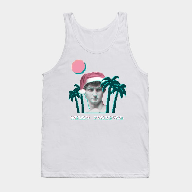 Vaporwave David Statue Tank Top by GWENT